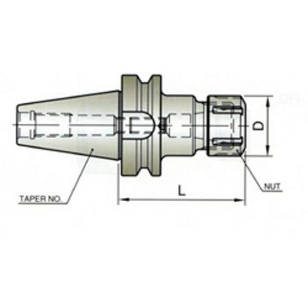 Yg-1 Tool Co Bt50 Standard Length Er Collet Chuck BI031